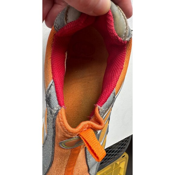 Women's REPORT Racer Leather Sneakers Orange/Red/Gray Size 9 (READ Notes) - Picture 13 of 16